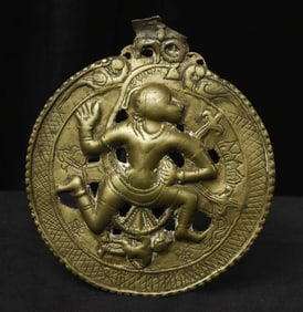18thC Hanuman. 6 1/8" diameter.