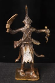 Powerful vintage/old Indian bronze figure.