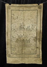 Antique Mongolian Buddhist Woodblock Good size at . 31" x 18.5"