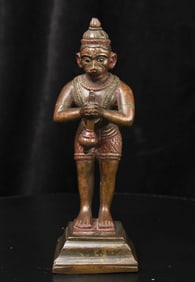 19/early 20thC Hanuman Large Indian Bronze-