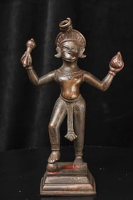 19thC Hanuman Large Indian Bronze-