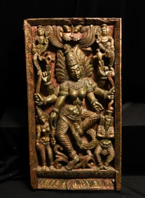 Indian Wood Carving, 13.25" x 24.5"