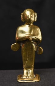 18thC Indian (5 Metal?) Hindu Figure- Luminous!