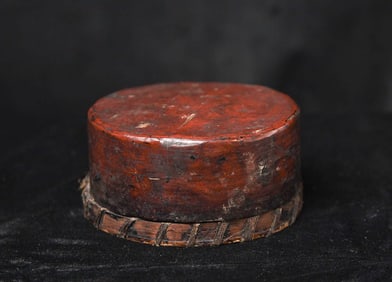 Antique South East Asian Lacquered Basket