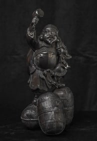 Antique Japanese god of wine-animated