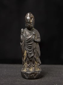 18/19th Century Japanese Buddha or Bodhiattva , Bronze, 2-1/8 Inches Tall