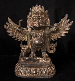 Nepalese Bronze Garuda, Good size, nicely decorative example..