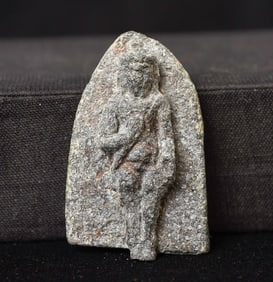 14/15th or earlier Thai or Cambodian Buddhist Amulet-In the 3/4 round! Sculptural