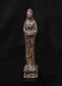Liao style Chinese bronze, but more recent-scratched in face Buddha