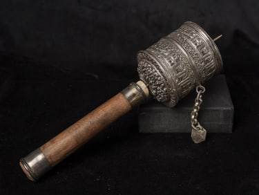 Antique Tibetan prayer wheel.