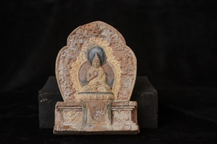 Antique Mongolian Buddha Monk Lama Tsa Tsa, Fine Cond. Large Fine, Powerful, Original