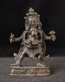 Miniature Mongolian Tantric figures in Yabyum. Probably 20th C.,