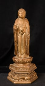 Antique Japanese Buddha . ll cast out of a metal I am unfamiliar with, but it is not bronze brass or