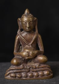 Miniature bronze south east Asian Buddha. Probably Laos, though unsure.