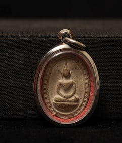 This is a Thai amulet from an extensive collection of Thai and other Southeast Asian Buddhist