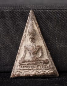 This is a Thai amulet from an extensive collection of Thai and other Southeast Asian Buddhist
