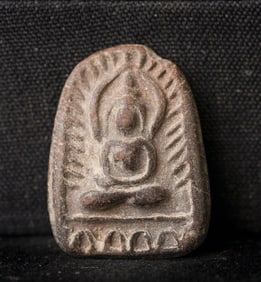 This is a Thai amulet from an extensive collection of Thai and other Southeast Asian Buddhist