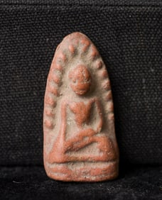 This is a Thai amulet from an extensive collection of Thai and other Southeast Asian Buddhist