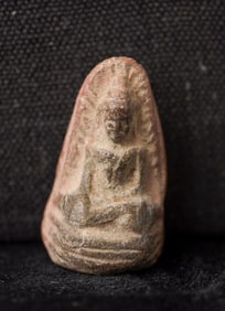 This is a Thai amulet from an extensive collection of Thai and other Southeast Asian Buddhist