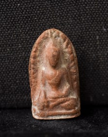 This is a Thai amulet from an extensive collection of Thai and other Southeast Asian Buddhist