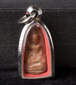 This is a Thai amulet from an extensive collection of Thai and other Southeast Asian Buddhist