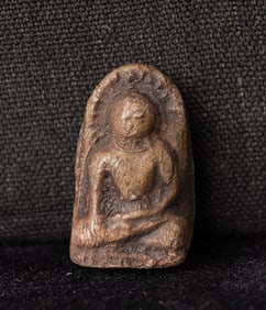 This is a Thai amulet from an extensive collection of Thai and other Southeast Asian Buddhist