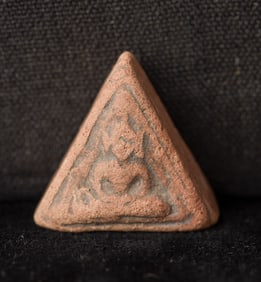 This is a Thai amulet from an extensive collection of Thai and other Southeast Asian Buddhist