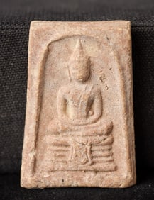 This is a Thai amulet from an extensive collection of Thai and other Southeast Asian Buddhist