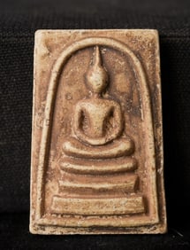 This is a Thai amulet from an extensive collection of Thai and other Southeast Asian Buddhist