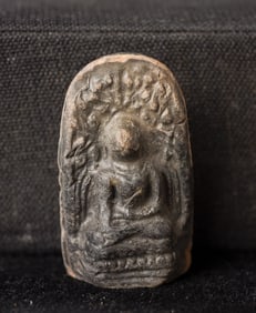 This is a Thai amulet from an extensive collection of Thai and other Southeast Asian Buddhist