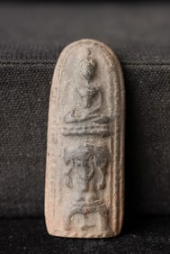 This is a Thai amulet from an extensive collection of Thai and other Southeast Asian Buddhist