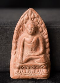 This is a Thai amulet from an extensive collection of Thai and other Southeast Asian Buddhist