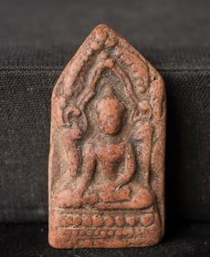This is a Thai amulet from an extensive collection of Thai and other Southeast Asian Buddhist
