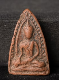 This is a Thai amulet from an extensive collection of Thai and other Southeast Asian Buddhist