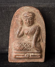This is a Thai amulet from an extensive collection of Thai and other Southeast Asian Buddhist
