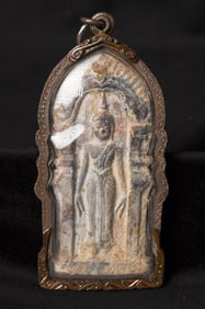 This is a Thai amulet from an extensive collection of Thai and other Southeast Asian Buddhist