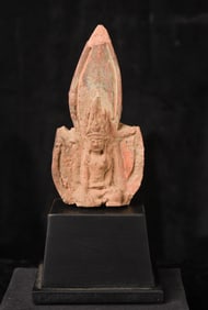 11-13thC Thai Haripunchai crowned Buddha.