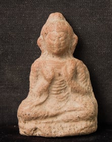 Antique Clay or Terracotta Buddha. Unsure of country of origin.