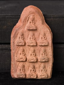 18/19thCor earlier Tibetan clay tablets with Bodhisattvas.