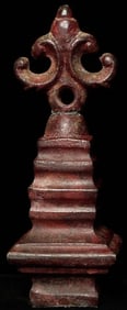 Antique Bronze Stupa Form. Top part can turn, but it is not removable.
