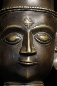 Very nice vintage/old Hindu bronze. Good size at 8.25"