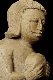 19thC Wooden Burmese Angel, beautifuly carved.