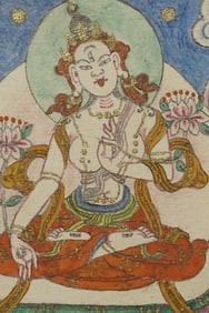 Small Mongolian Thangka, 2.25" x 2.75"
