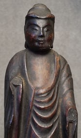 19thC Japanese Buddha, 7-7/8" Tall