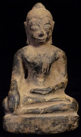 18thC Thai or Lao Buddha, 2-3/8" Tall