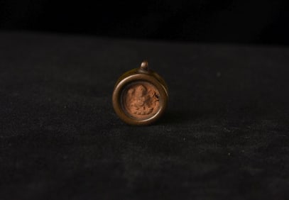 Two very small antique Tibetan Gau Boxes- one with clay tablet (worn) and one with tiny worn thangka