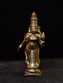18/19thC Hindu bronze figure. Nice