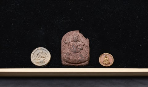Box Lot #3 This Box lot consists of three Tibetan or Mongolian Clay Buddhist Tsa Tsas.