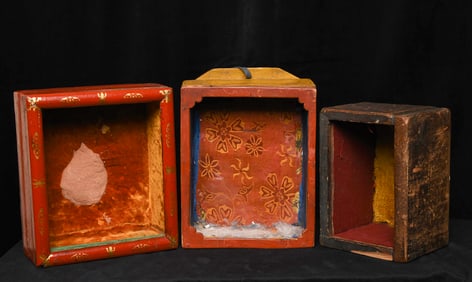Box Lot #1 This lot consists of 2 large old Mongolian Gau boxes.
