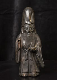 Very nice Chinese god- missing one hand- great face.